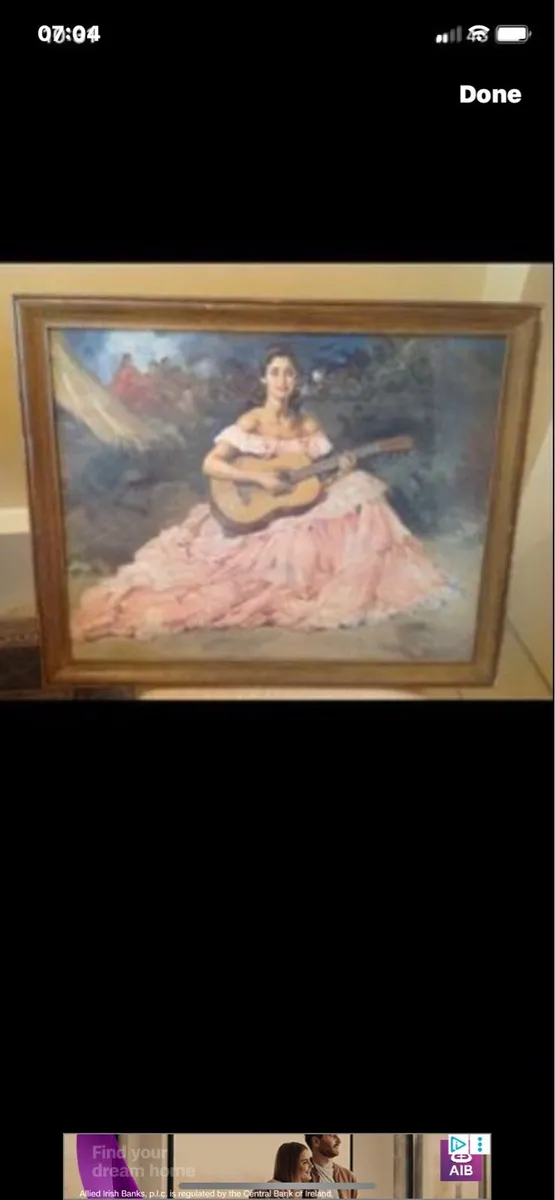Antique Picture- La Guitarista - Image 1