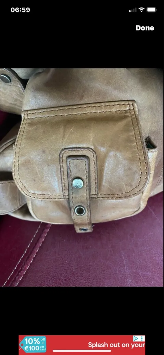 Cortefiel Leather Shoulder Bag - Image 4