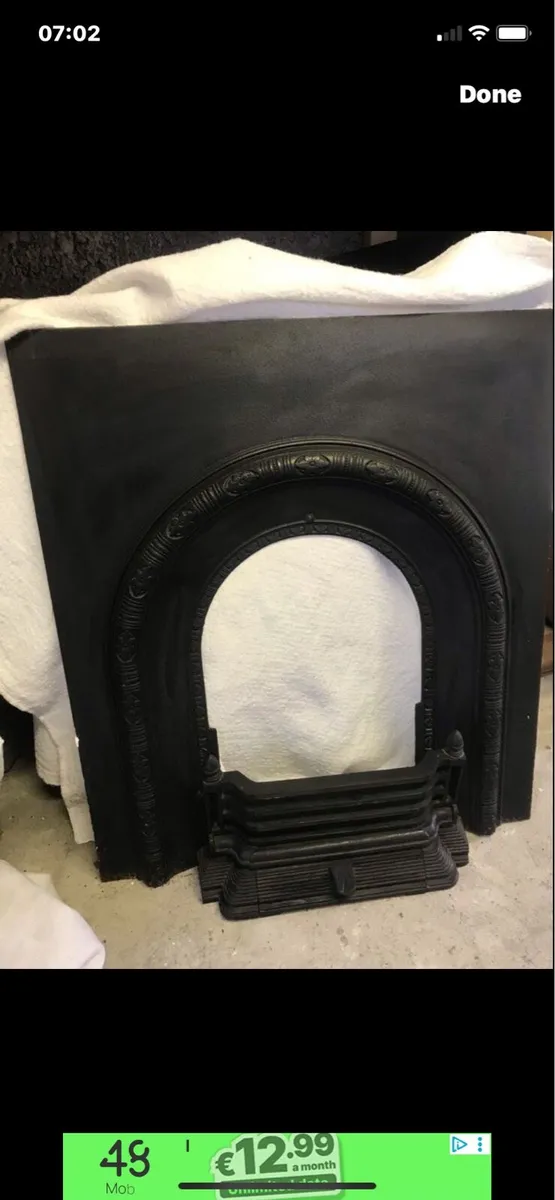 Victorian Cast Iron Fireplace & Grill - Image 1