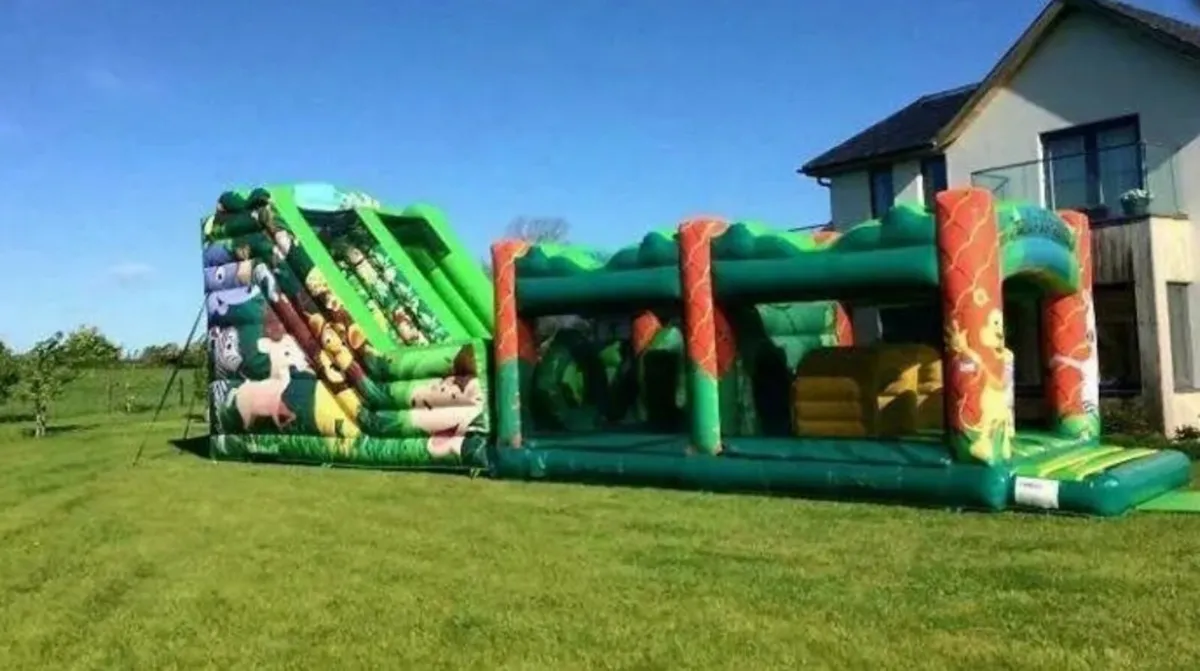 Obstacle Course Jungle Adventure Bouncy Castle - Image 1