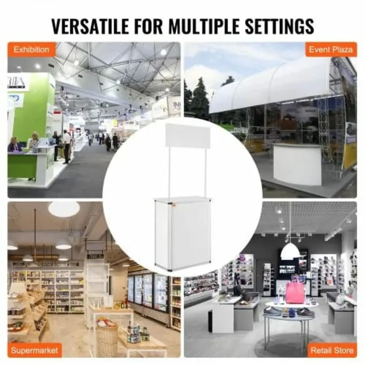Tradeshow Podium Table, 785 x 380 x 1815 mm, Displ - Image 2