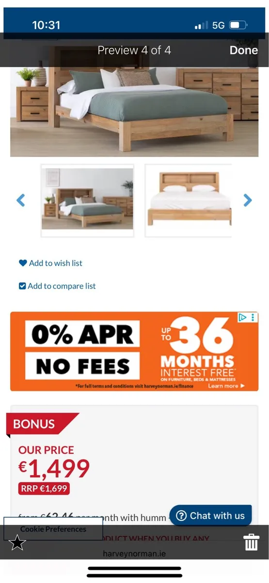 King Size Bedframe - Image 4