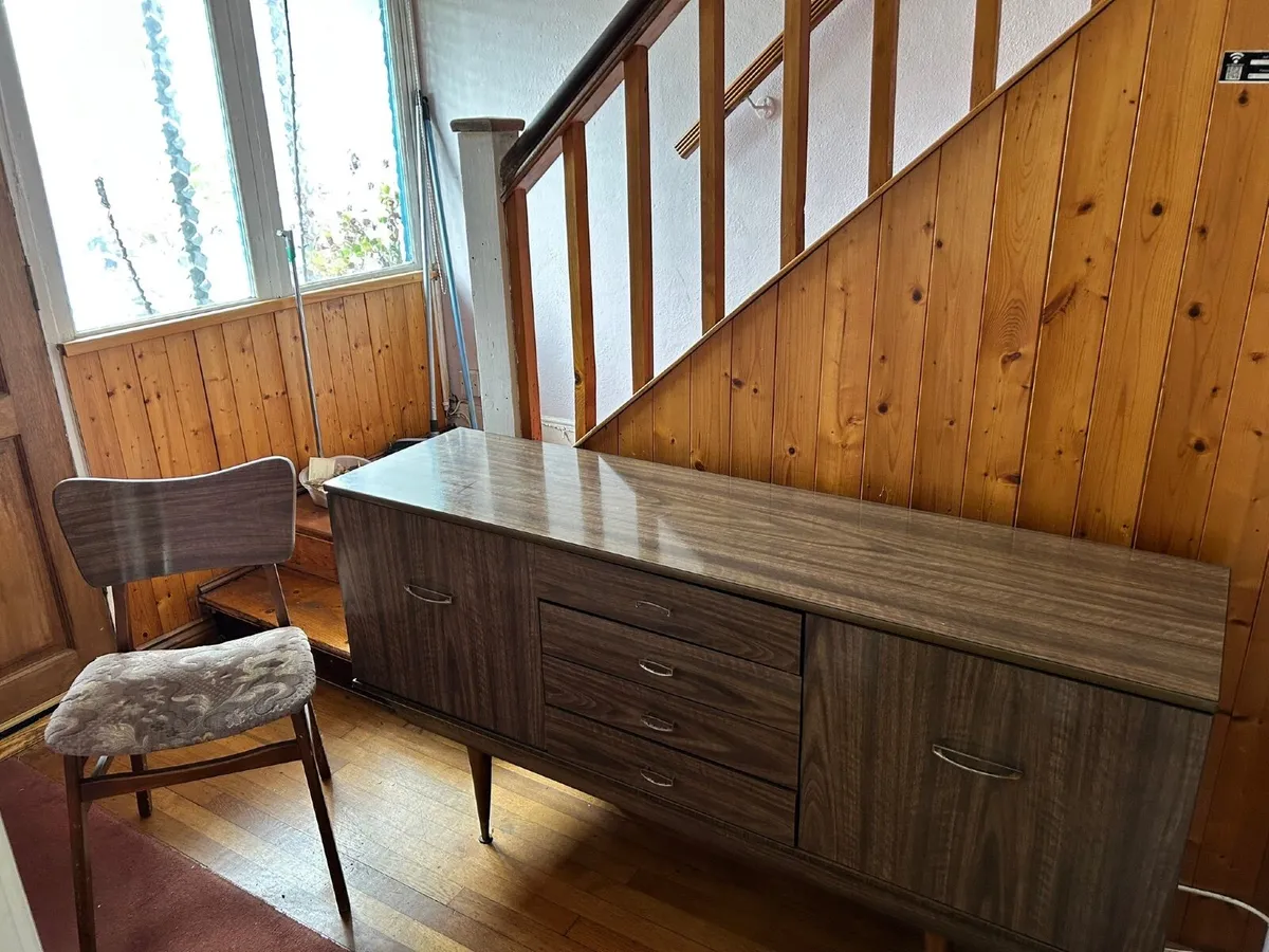 Vintage sideboard, table and one chair set - Image 1