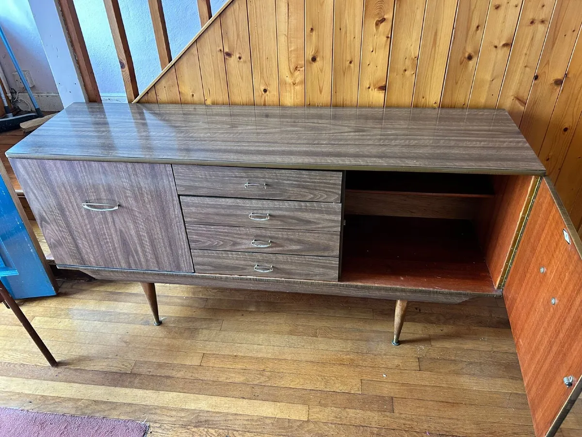 Vintage sideboard, table and one chair set - Image 4