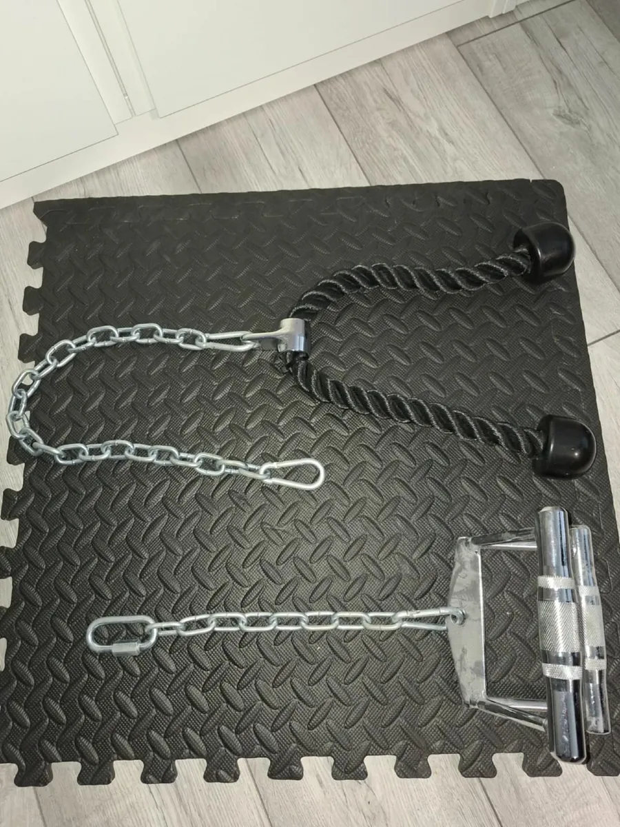 Seated V Row Handle + Double Triceps Rope - Image 1