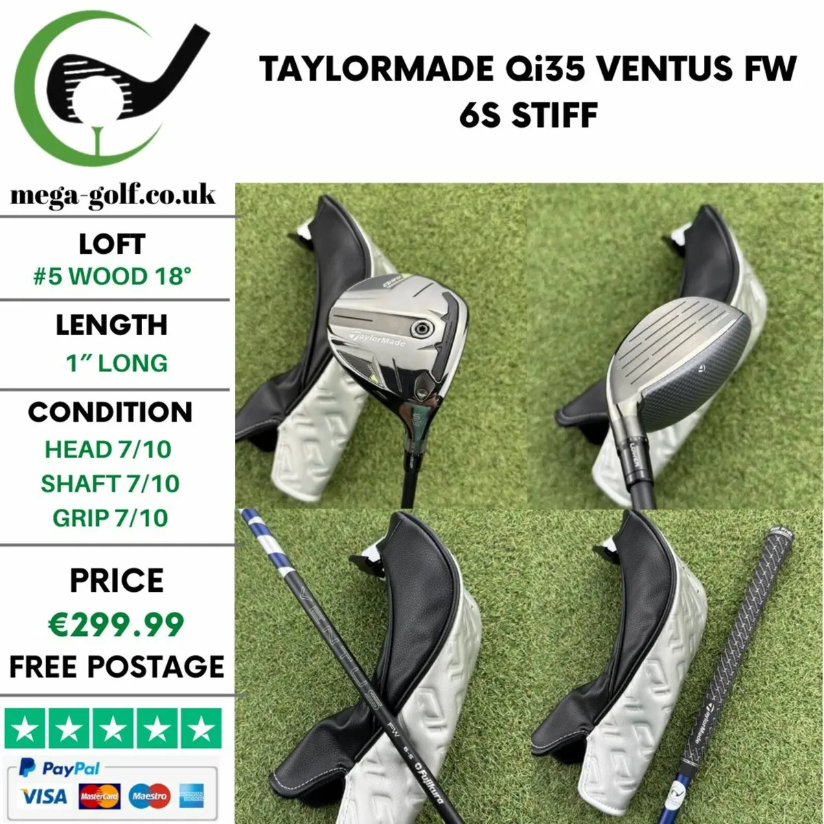 TAYLORMADE Qi35 #5 WOOD 18° / VENTUS FW 6S STIFF - Image 1