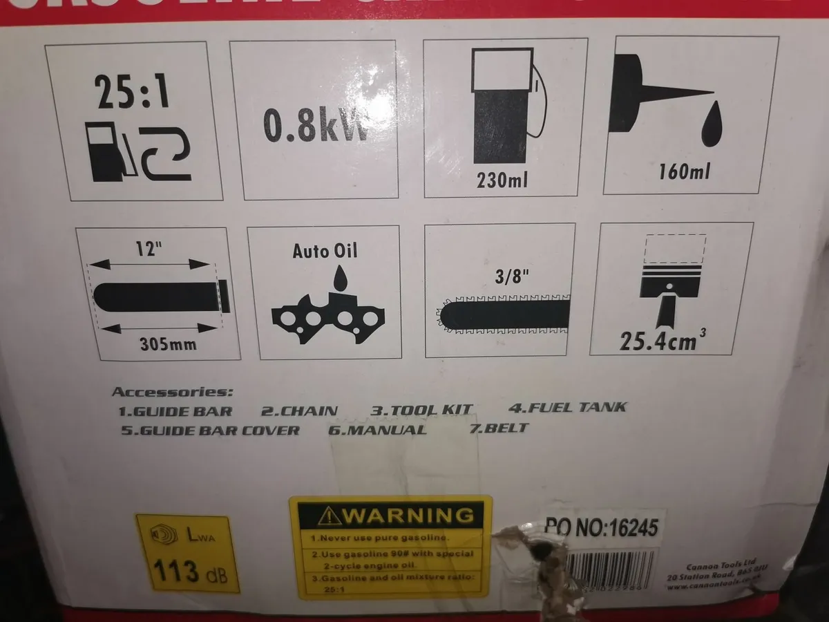 POWERFUL 12" CHAIN SAW. NEW IN BOX. - Image 3