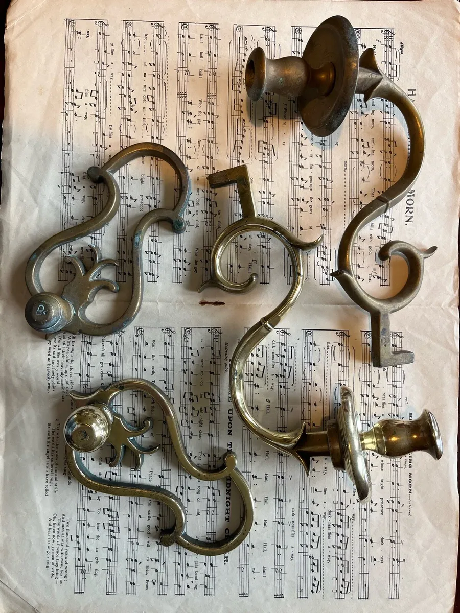 Brass wall sconces