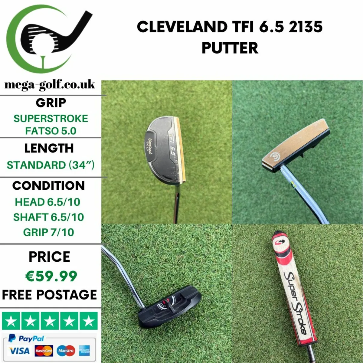 CLEVELAND TFI 6.5 2135 PUTTER / 34″ - Image 1
