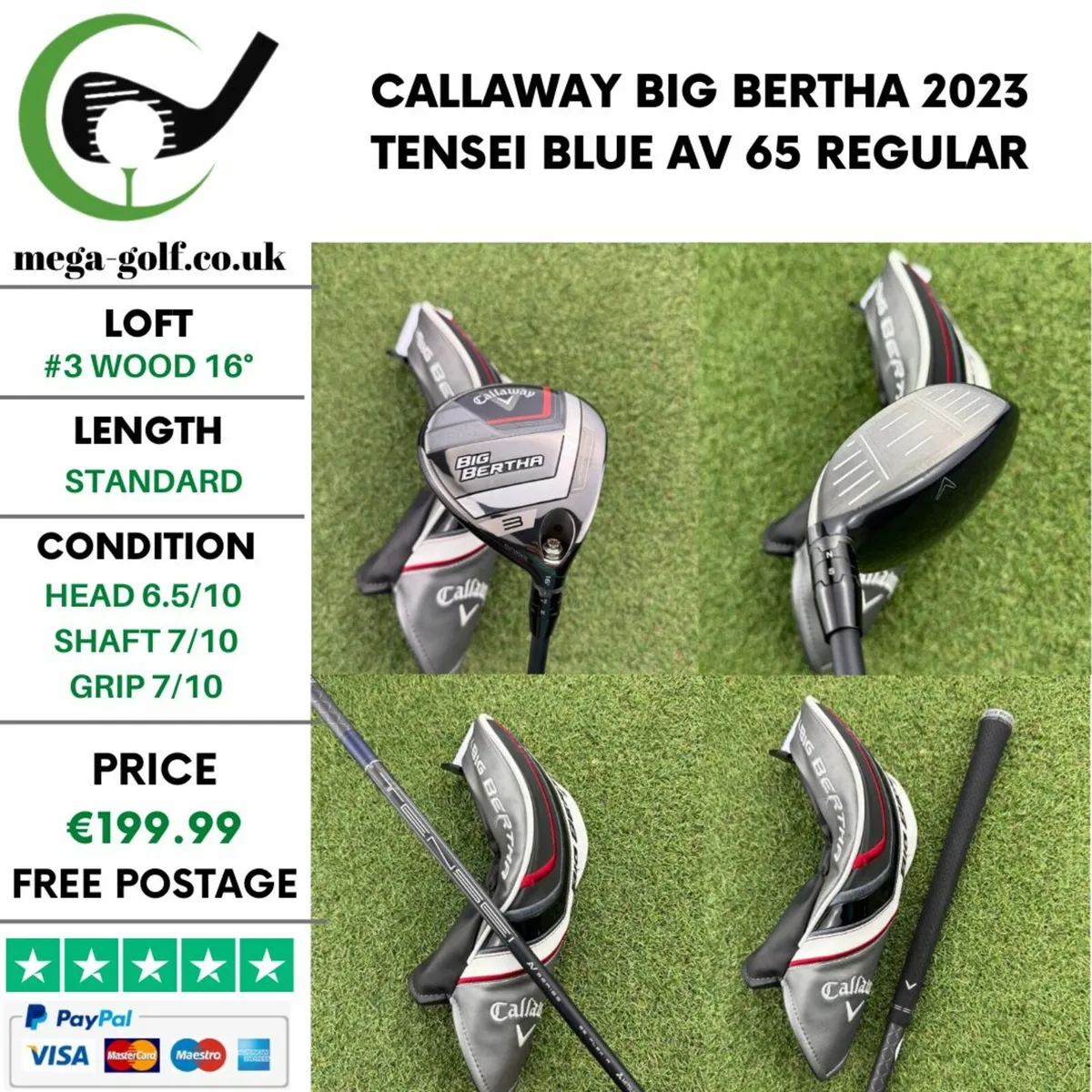 CALLAWAY BIG BERTHA 2023 #3 WOOD 16° / REGULAR - Image 1