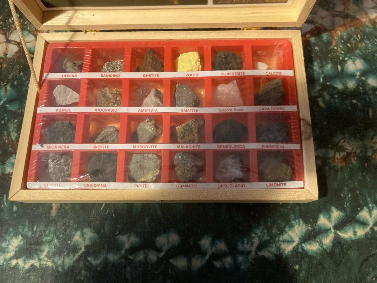 24 pc mineral rock set free postage - Image 2