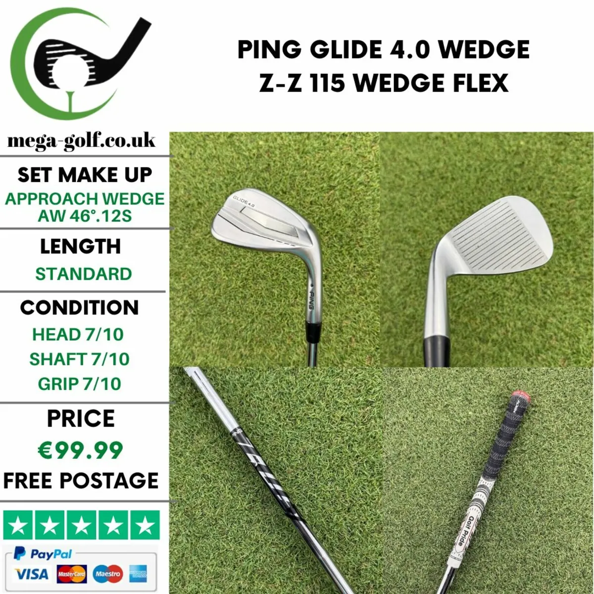 PING GLIDE 4.0 WEDGE AW 46°.12S / Z-Z 115 WEDGE - Image 1