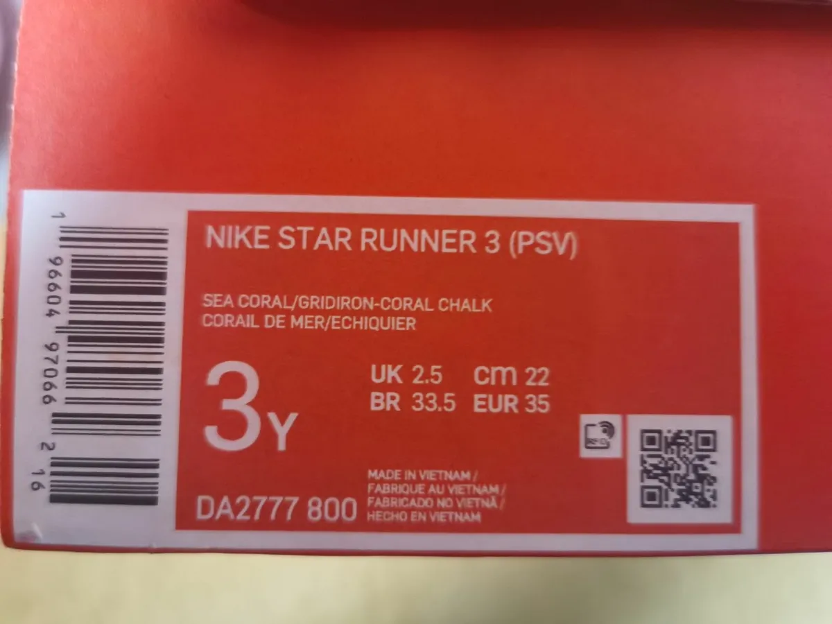 Nike  Star Runner 3 Uk 2.5 Pink New for Girls - Image 4