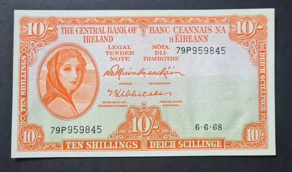 Ireland 1968 10/ Shilling  Lady Lavery (79p) Banknote - Image 1