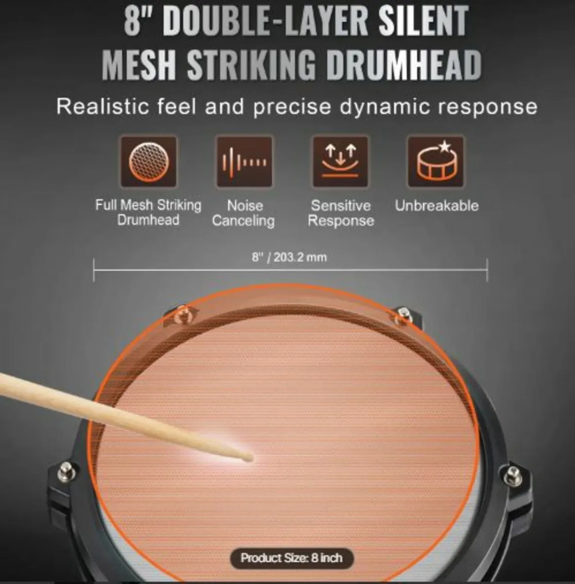 Electric Drum Set Electronic Drum Kit 150 Sounds - Image 3