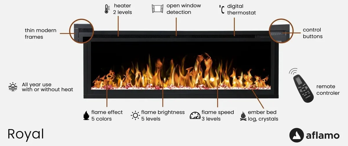 42" Electric fireplace, FREE Delivery All Ireland - Image 2
