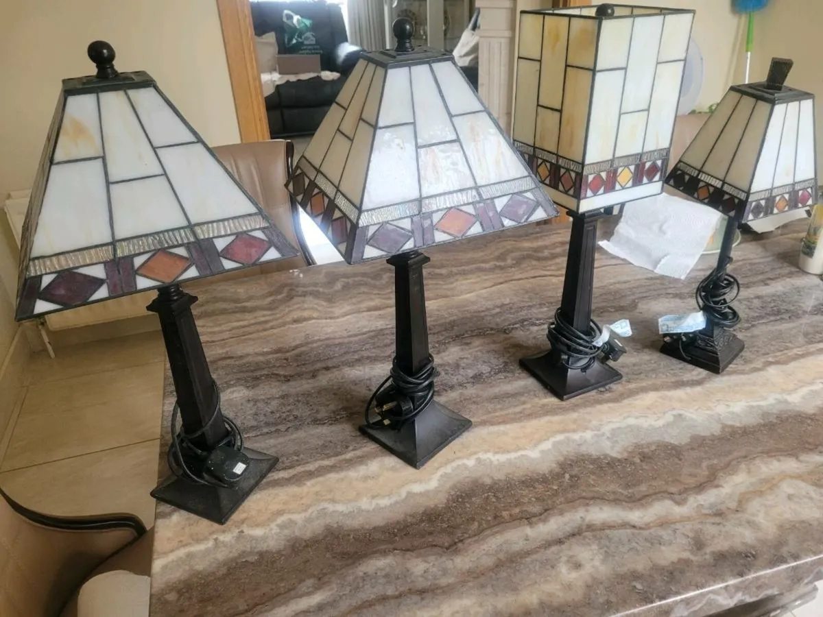 4 Tiffany lamps - Image 3