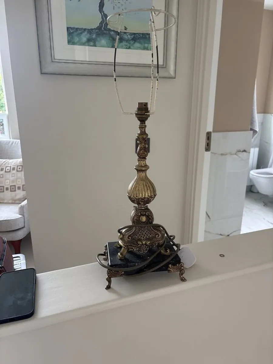 Marble Bronze Lamp - Image 1