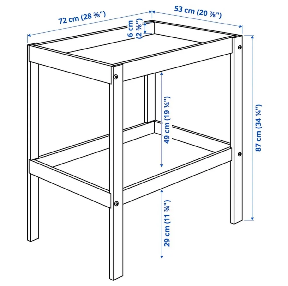 Baby changing table + tommee Tippie nappy bin - Image 2