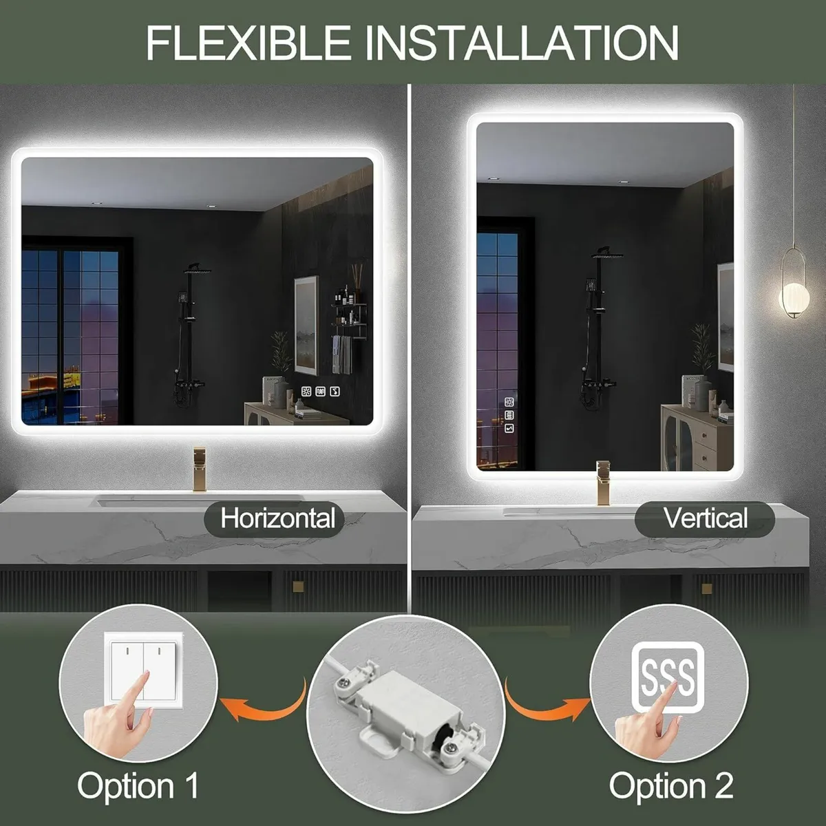500 x 700 mm LED Bathroom Bluetooth Mirror - Image 3