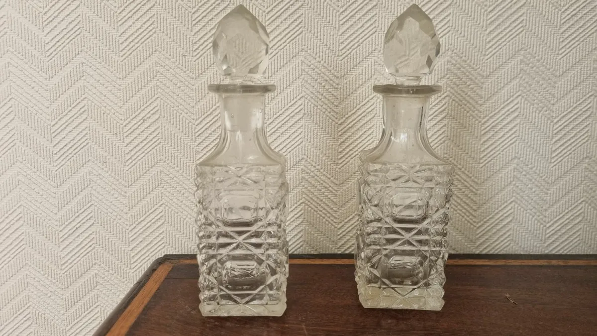 Vintage Glass Perfume Bottles - Image 1