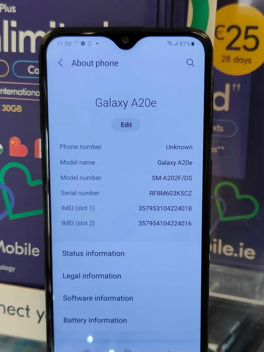 Samsung Galaxy A20e 32GB Dual Sim Unlocked - Image 4