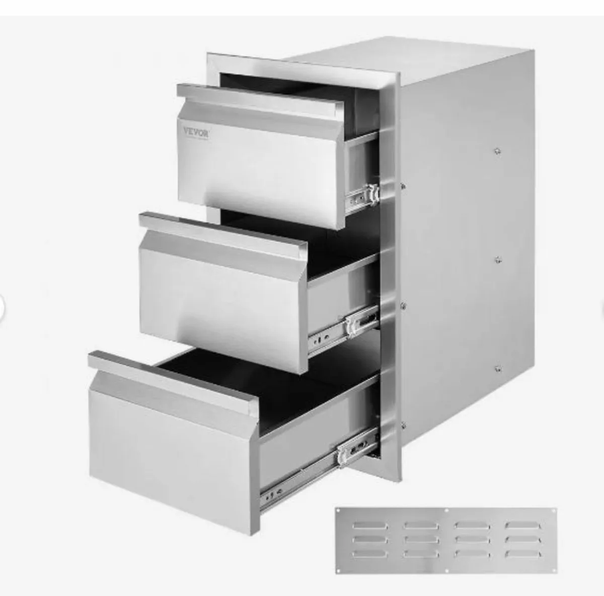 Stainless Steel Triple Access Drawer - Image 1