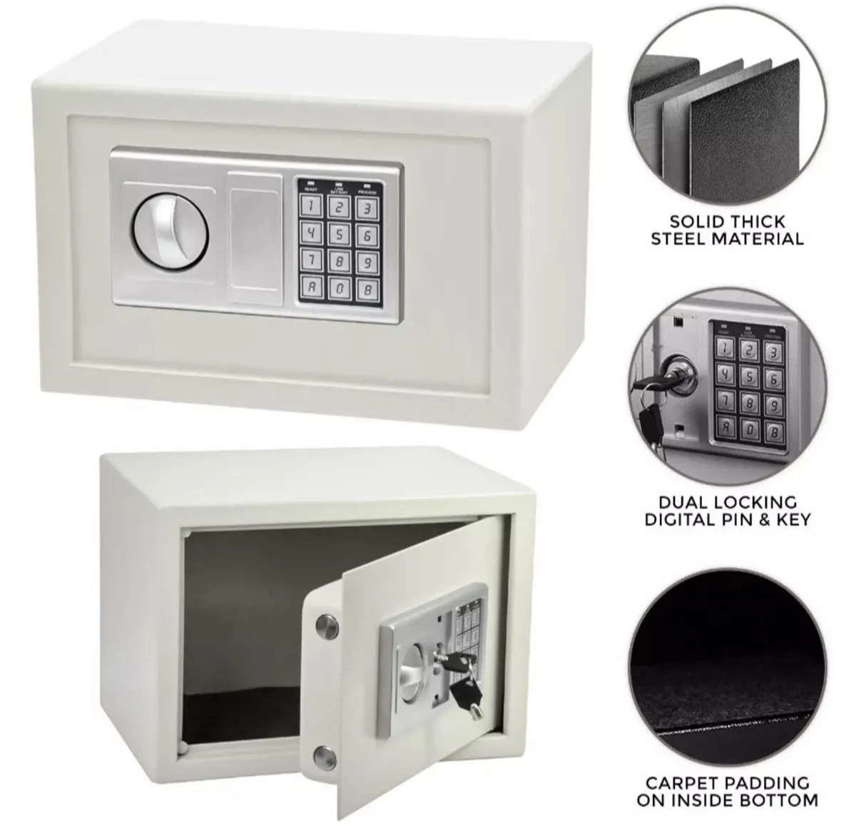 NEW Secure Steel Safe Digital 8litre 31x20x20cm - Image 1