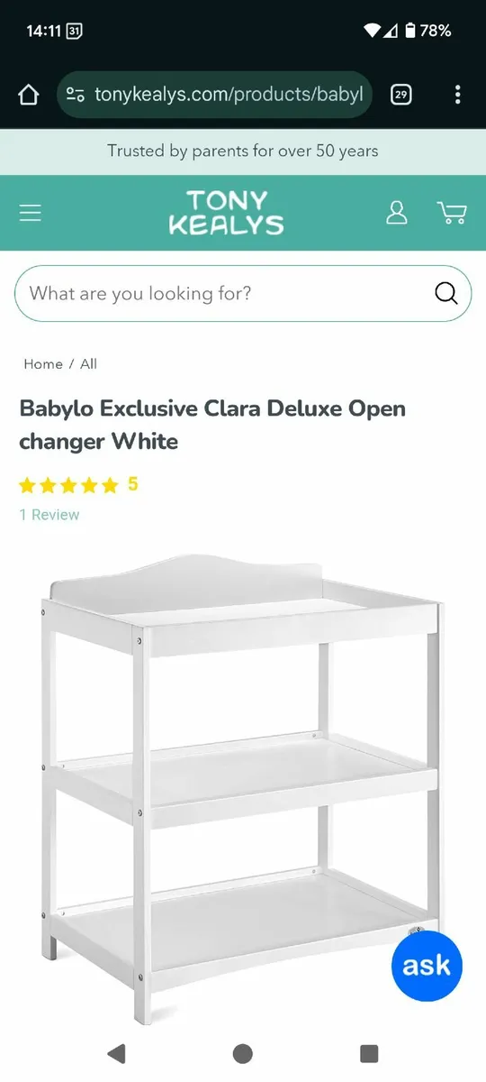 Baby changing table