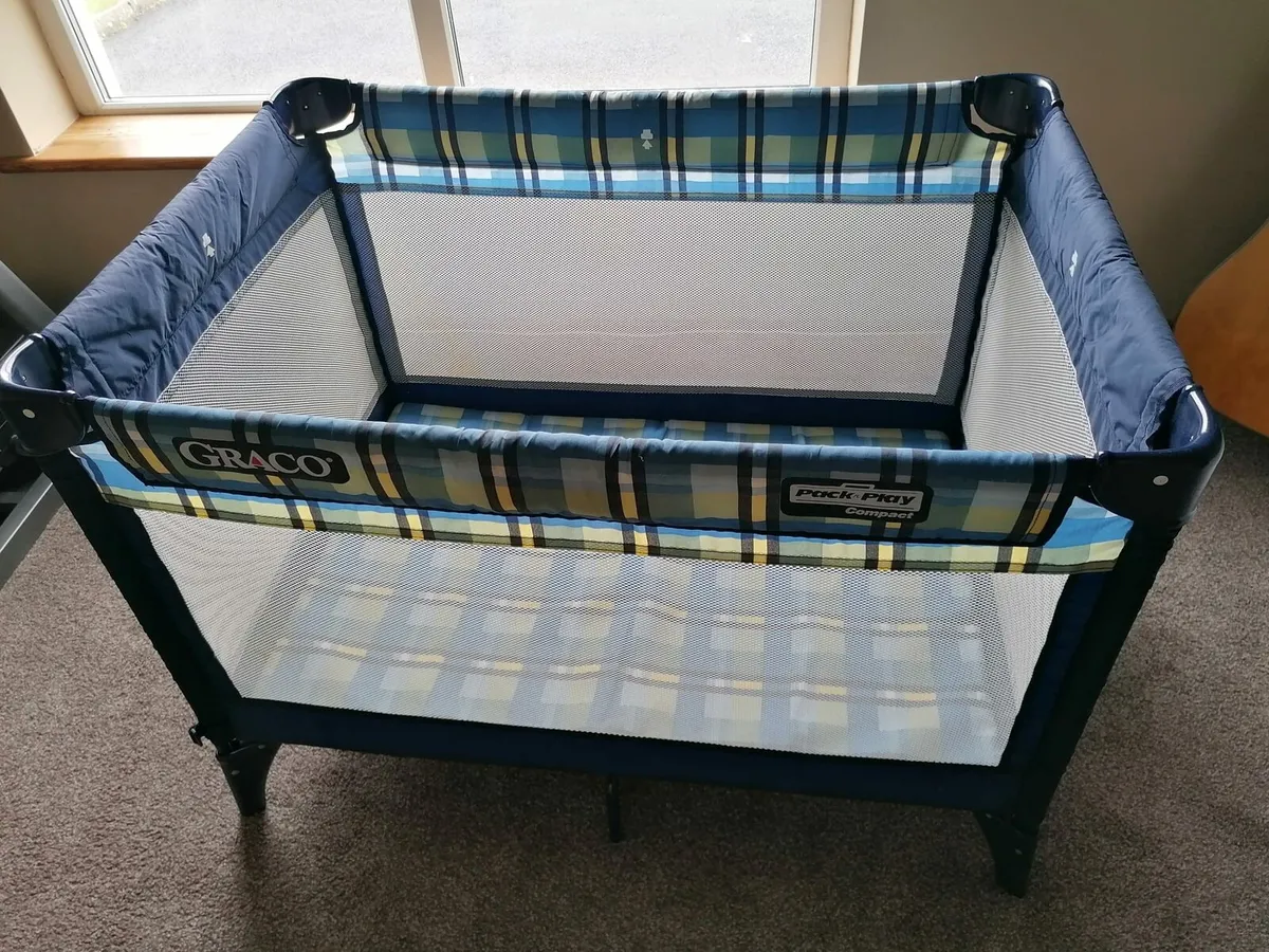 Travel cot and mattress - Image 1
