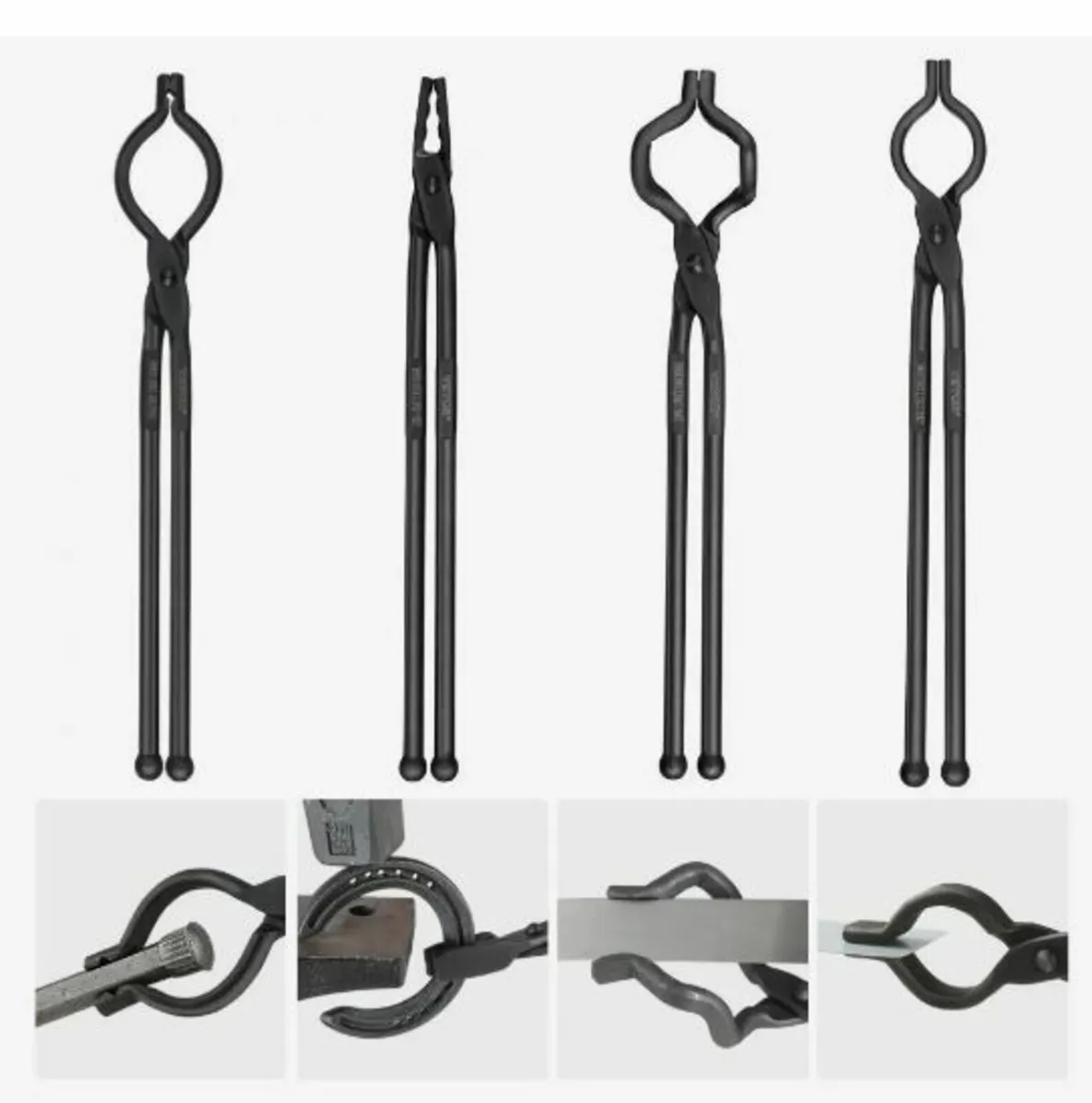 Blacksmith Tongs, 45.7 cm 4 PCS - Image 1