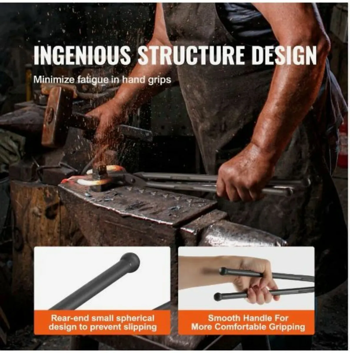 Blacksmith Tongs, 45.7 cm 4 PCS - Image 4
