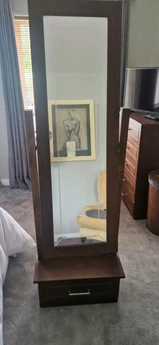 Tall mirror with drawer - Image 2