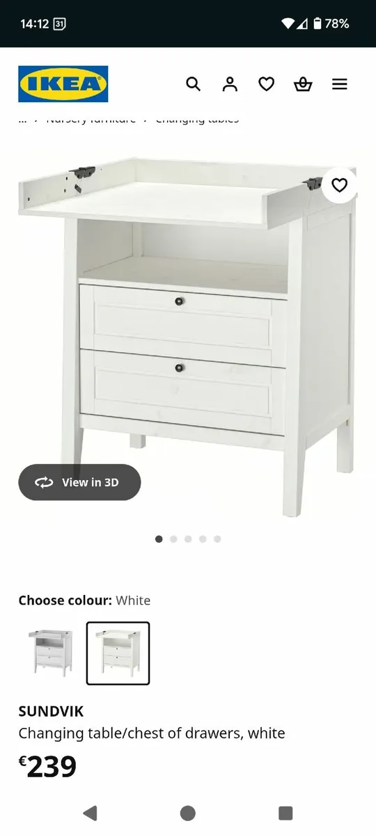 Baby changing table - Image 1