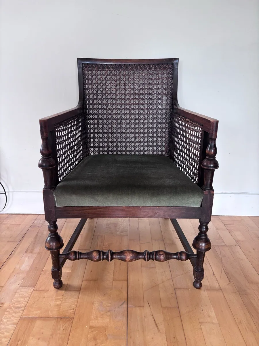 Antique rattan armchair - Image 1
