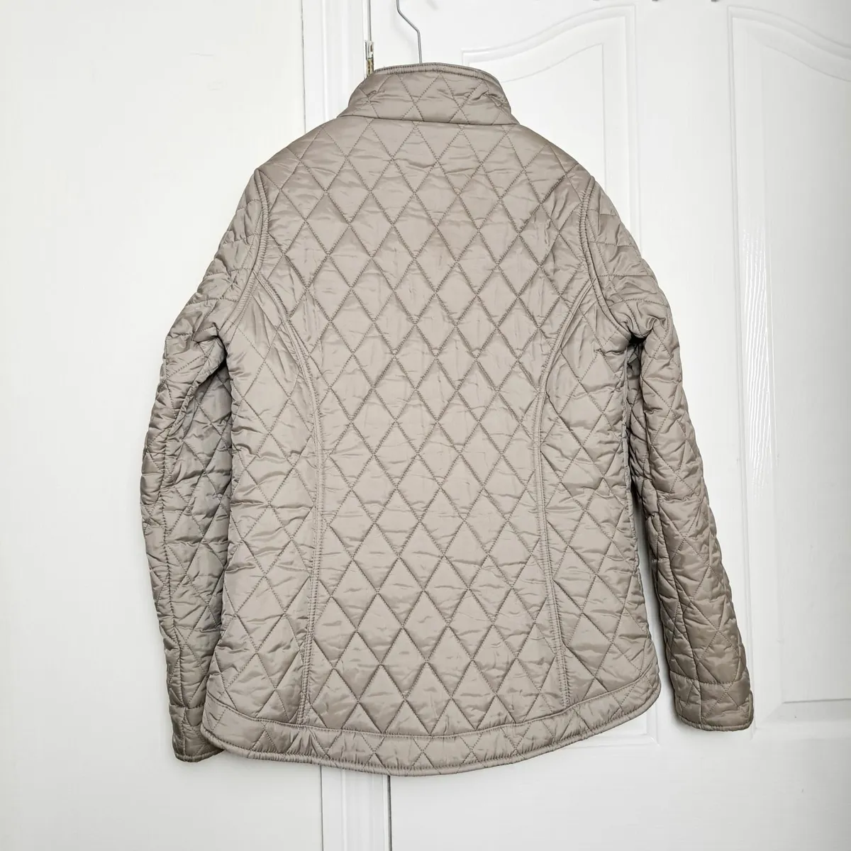 Barbour Grey Taupe Quilted Jacket 12UK - Image 2