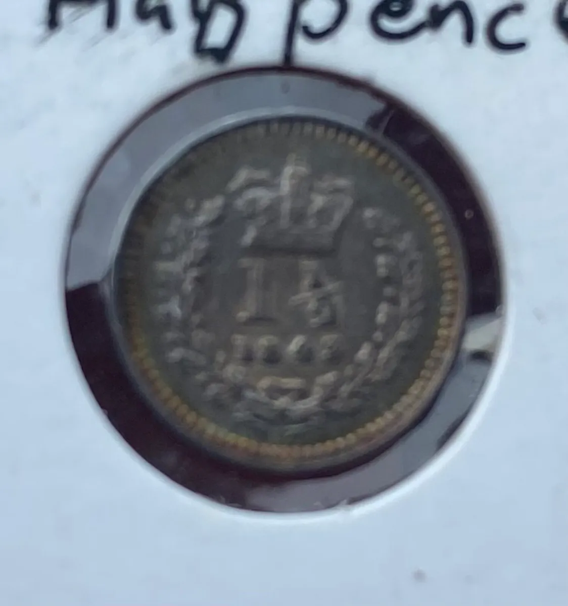 GB 1843 Victoria Silver 1 & Halfpenny - Image 1