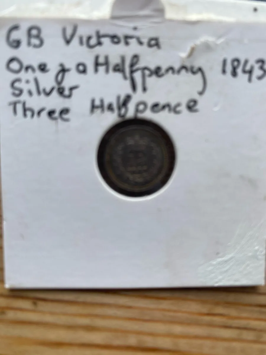 GB 1843 Victoria Silver 1 & Halfpenny - Image 3
