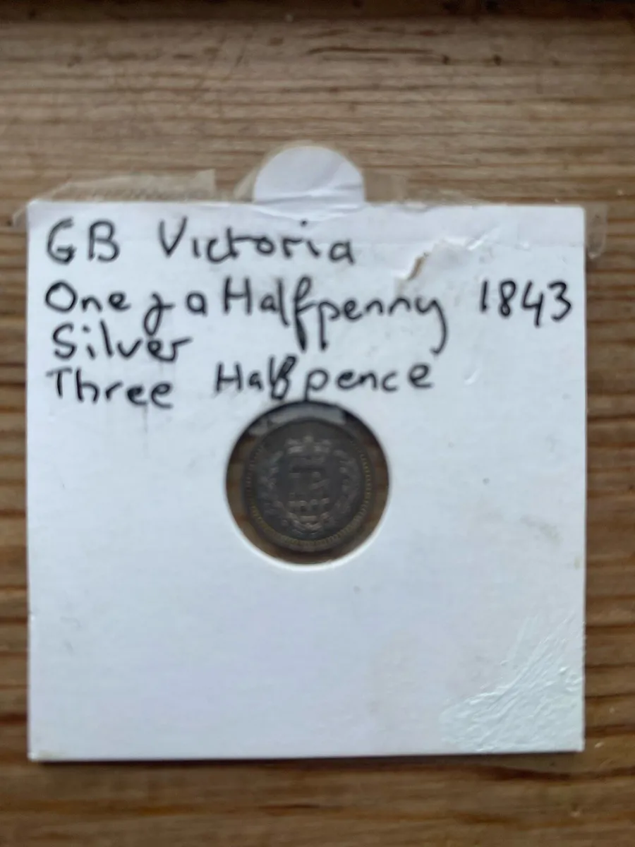 GB 1843 Victoria Silver 1 & Halfpenny - Image 4