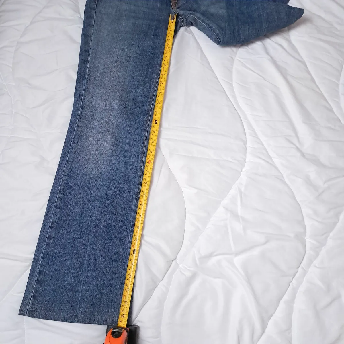 7 For All Mankind Blue Low Rise Bootcut Jeans 26 - Image 4