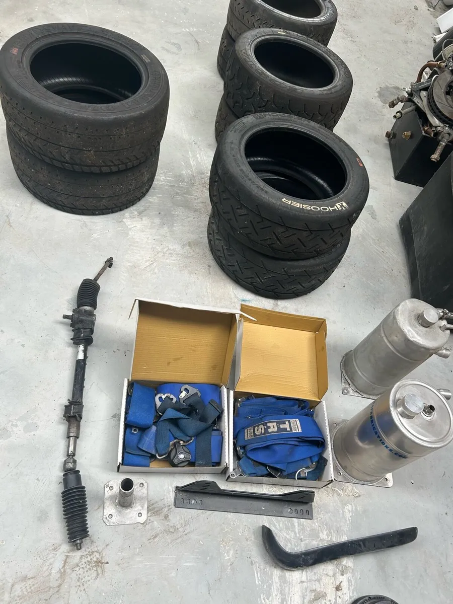 Rally parts and tyres