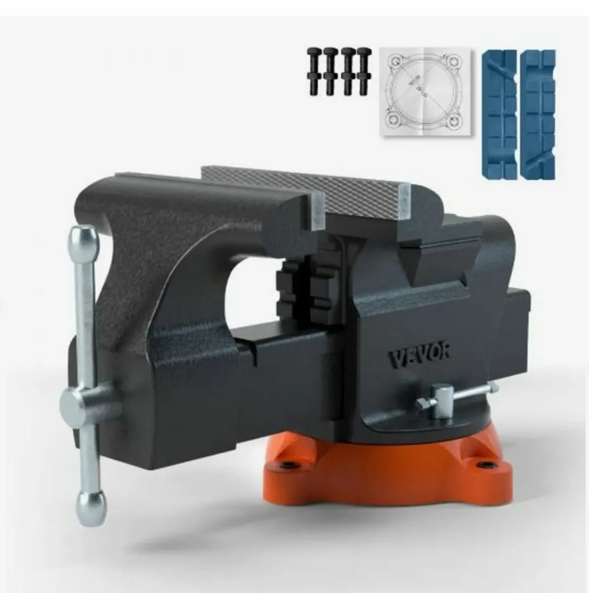 15.2 cm Bench Vise w/ Anvil 360° Swivel - Image 1