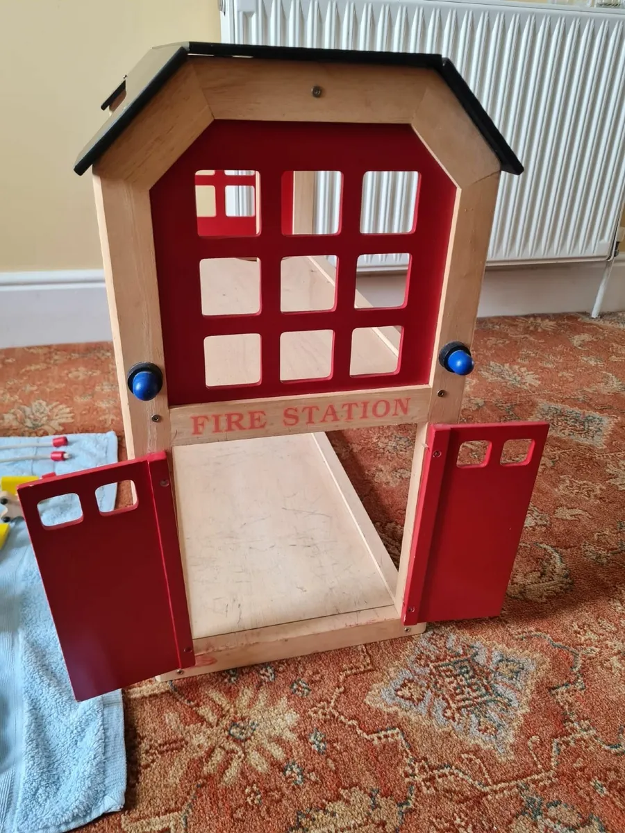 Wooden Fire Station Toy - Image 3
