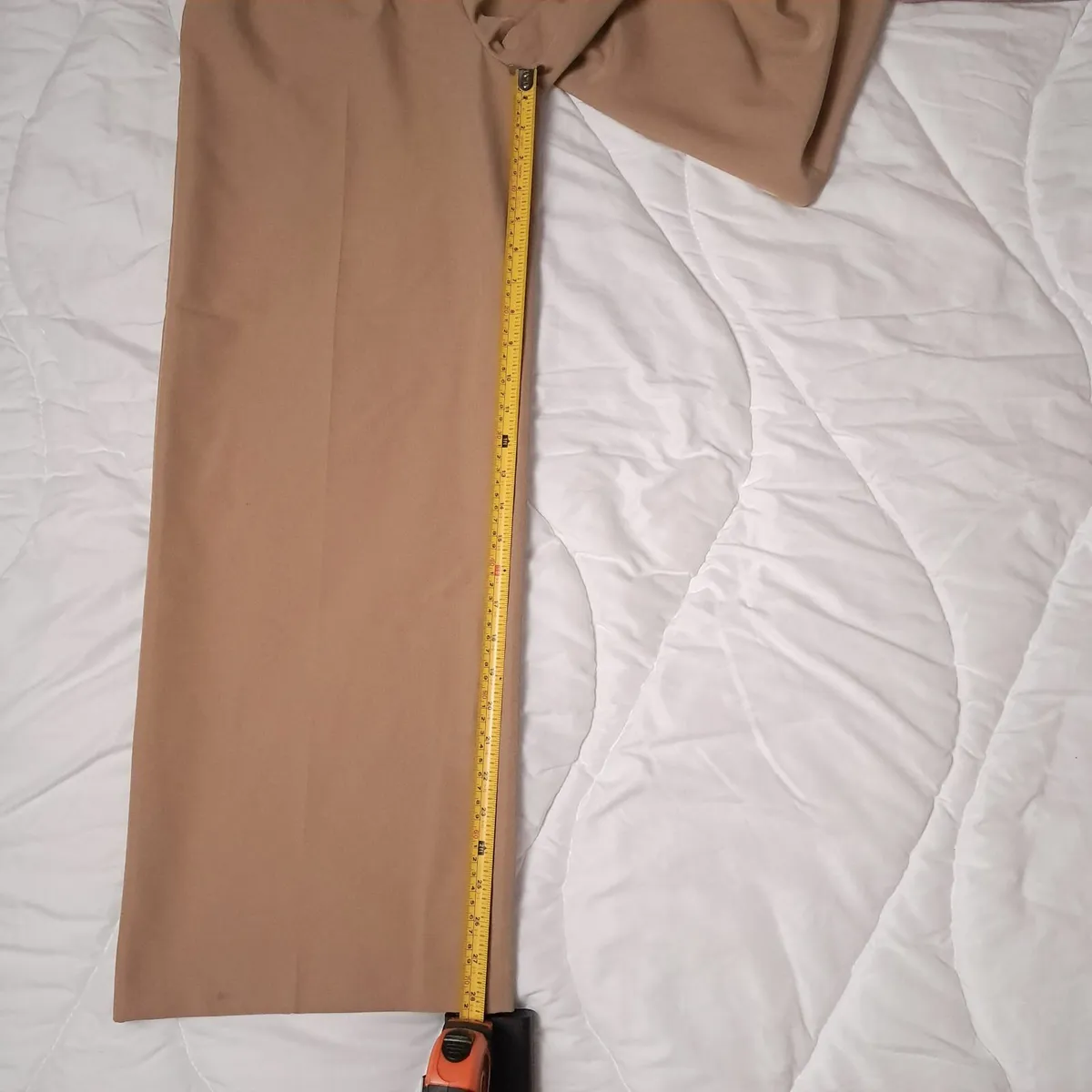 Ichi Beige Brown High Waist Straight Trousers 8UK - Image 3