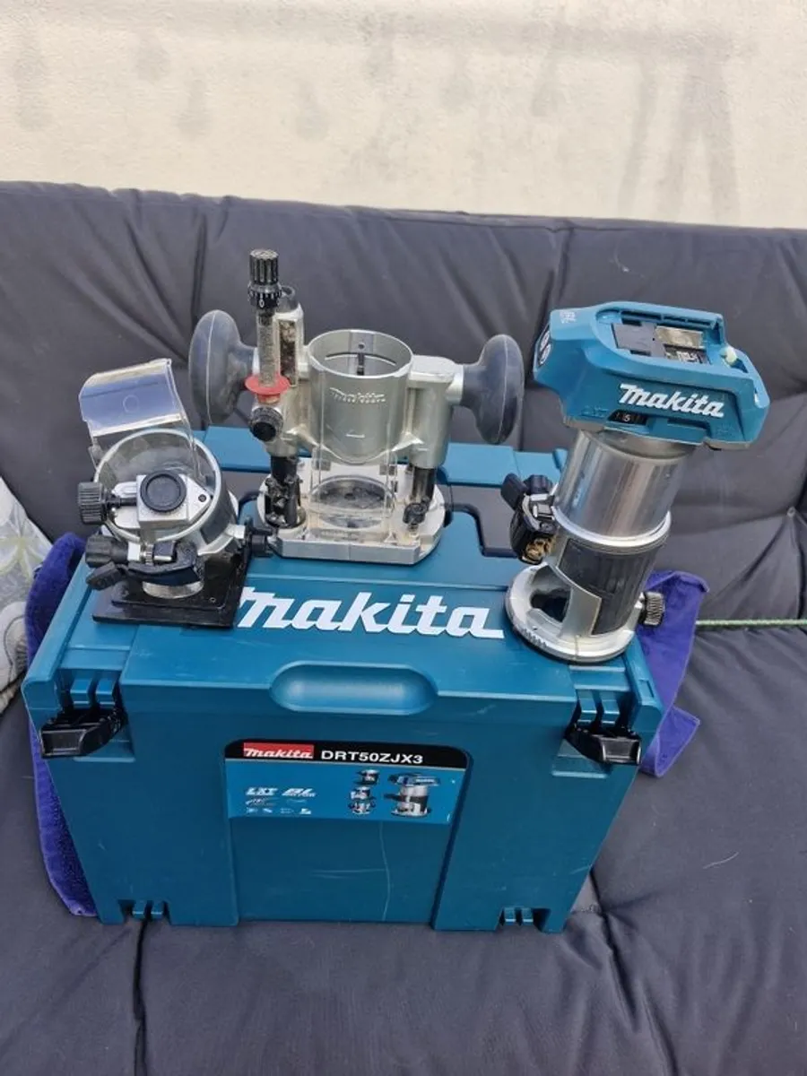 Makita DRT50ZJX3 18V Li-Ion LXT 1/4" Brushless Cordless Router - Image 1
