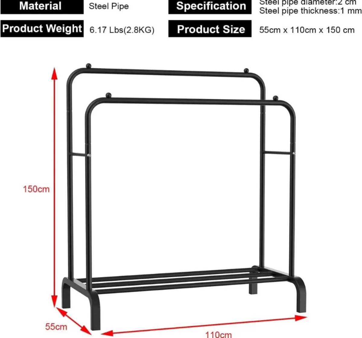 NEW Double Clothe Rail - Image 2
