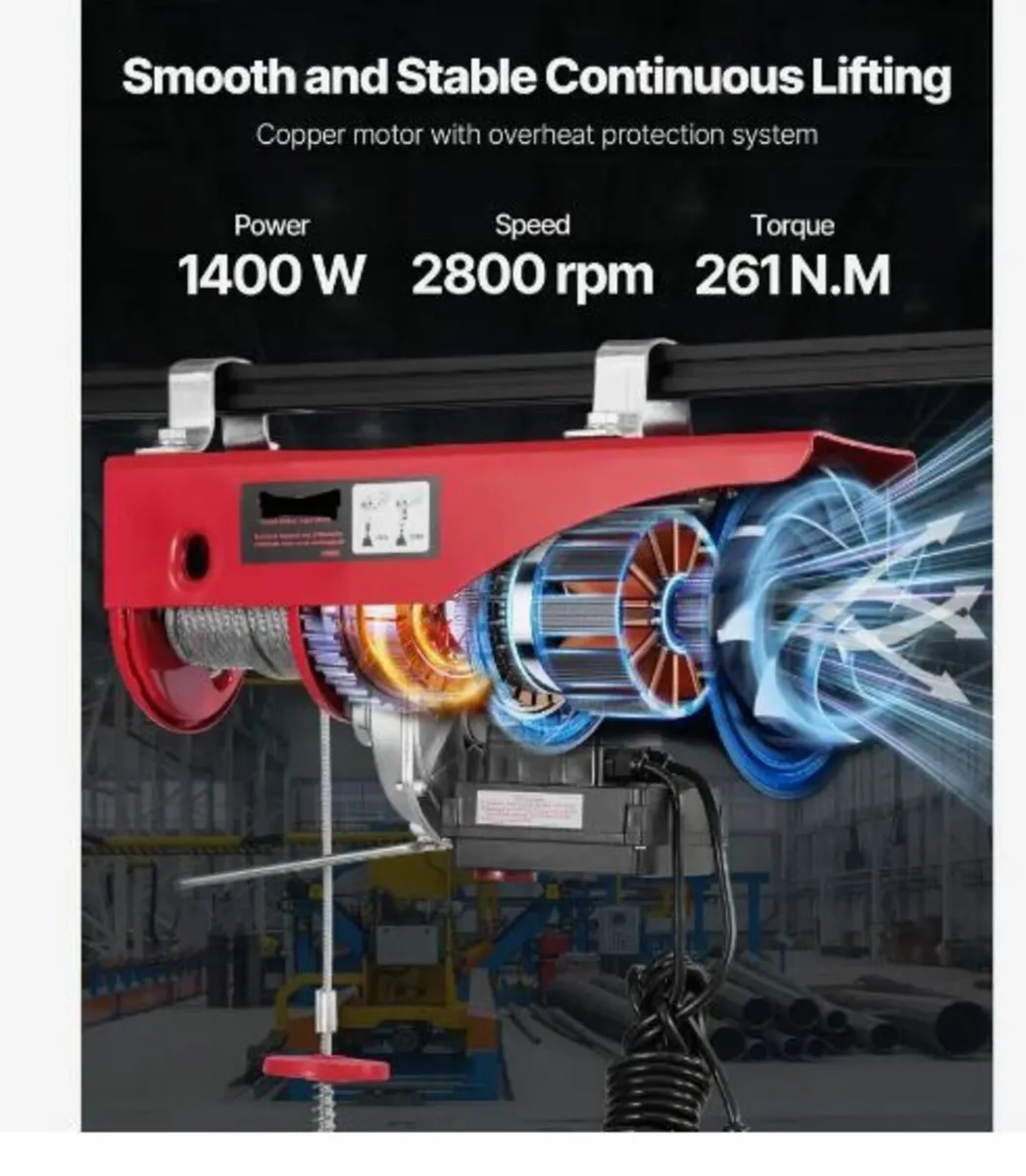 Electric Hoist Crane Winch 997.9 kg - Image 3