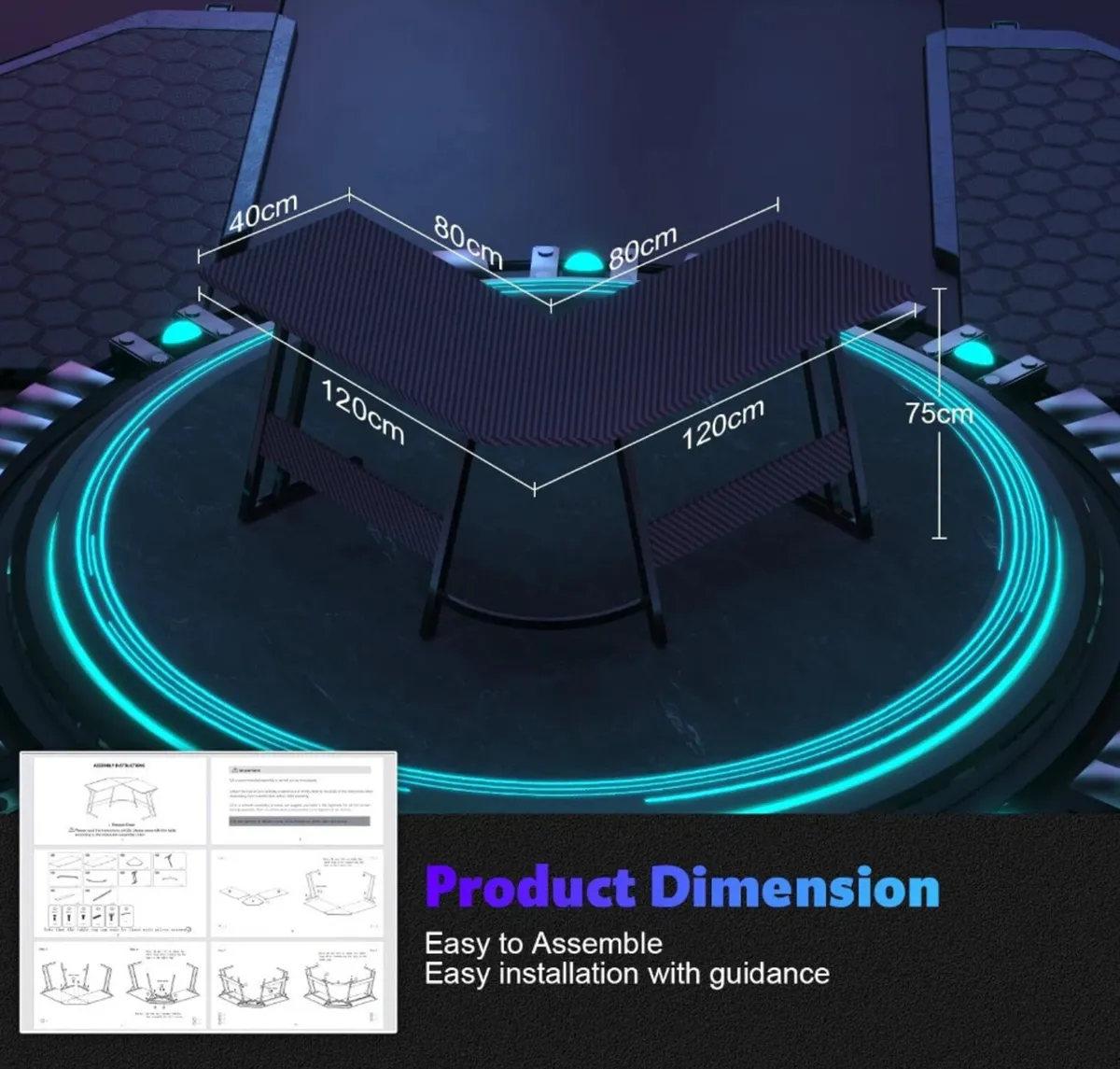 NEW L Shaped Desk Corner Workstation - Image 3