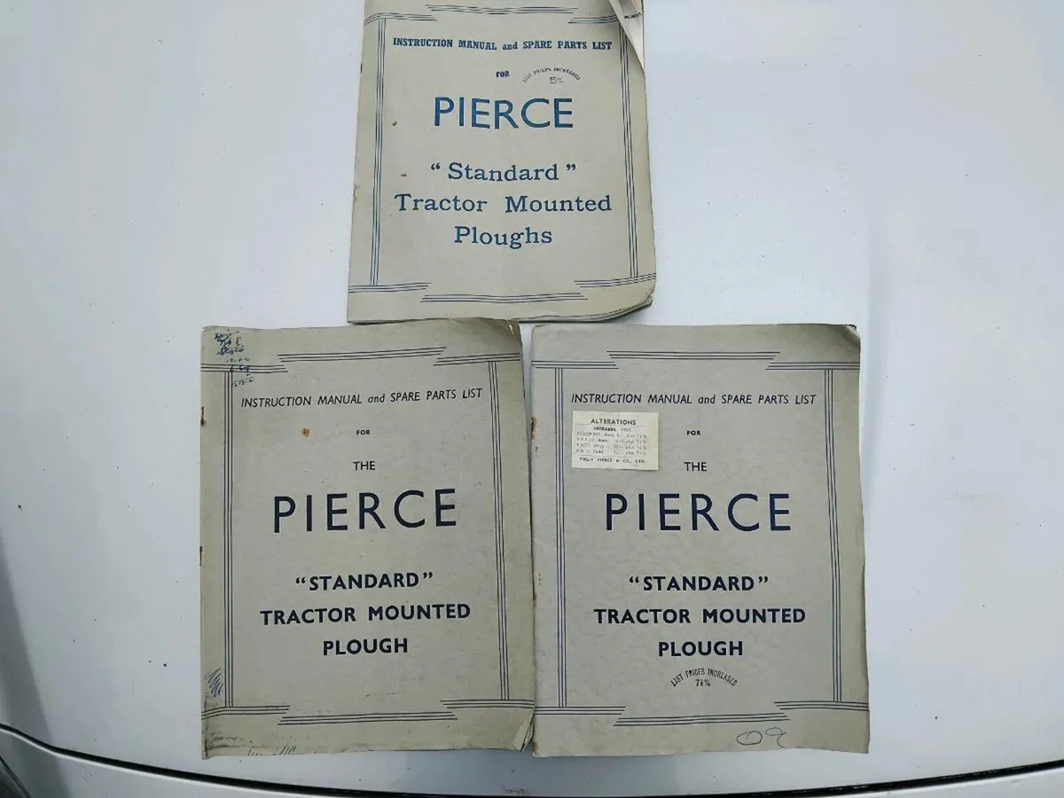 pierce standard tractor mounted plough
Instruction - Image 1