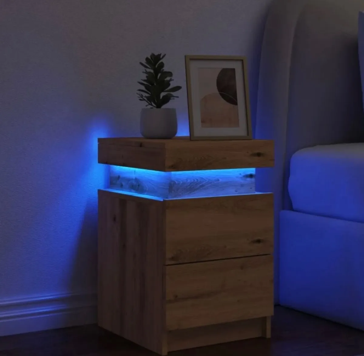 Two bedside cabinets / bedside lockers - Image 2